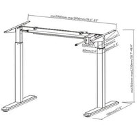 Стол для работы стоя ErgoSmart Electric Desk 1360x800x36 мм (альпийский белый/черный)
