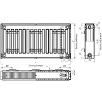 Стальной панельный радиатор Лидея ЛК 20-530 500x3000