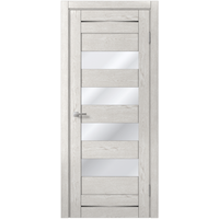 Межкомнатная дверь MDF-Techno Dominika 106 50x200 (дуб бело-серый, лакобель кремовый)