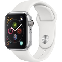 Умные часы Apple Watch Series 4 40 мм (алюминий серебристый/белый)