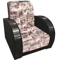 Интерьерное кресло Асмана Антуан-1 (подлокотники кожзам кор./архитектура шоколад)