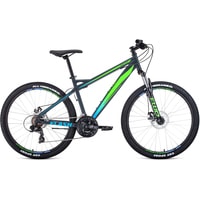 Велосипед Forward Flash 26 2.2 disc р.15 2021 (черный/зеленый)