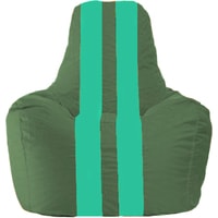 Кресло-мешок Flagman Спортинг С1.1-66 (тёмно-зелёный/бирюзовый)
