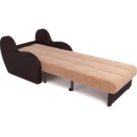 Кресло-кровать Мебель-АРС Аккордеон Барон (микровелюр/экокожа, кордрой бежевый/коричневый)
