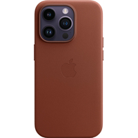 Чехол для телефона Apple MagSafe Leather Case для iPhone 14 Pro (темно-коричневый)