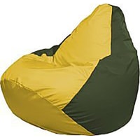 Кресло-мешок Flagman Груша Медиум Г1.1-250 (жёлтый/тёмно-оливковый)