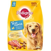 Сухой корм для собак Pedigree для взрослых собак всех пород с говядиной 0.6 кг