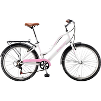 Велосипед Racer Nomia (белый/розовый)