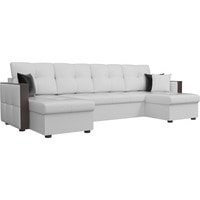 П-образный диван Лига диванов Валенсия 31451 (экокожа, белый)