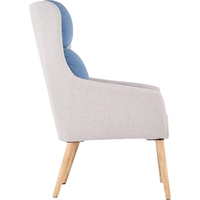 Интерьерное кресло Halmar Purio (светло-серый/синий)