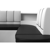 Угловой диван Лига диванов Тефида 114231 (экокожа, черный/белый) в Витебске