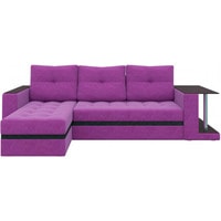 Угловой диван Craftmebel Атланта М угловой (боннель, левый, фиолетовый вельвет)