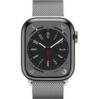 Умные часы Apple Watch Series 8 LTE 41 мм (корпус из нержавеющей стали, графит/миланский серебристый) в Пинске