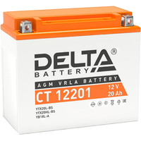 Мотоциклетный аккумулятор Delta CT 12201 (20 А·ч)