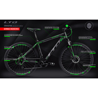Велосипед LTD Crossfire 840 2022 (черный/зеленый)