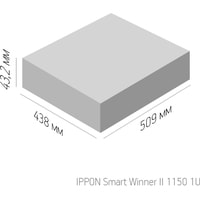 Источник бесперебойного питания IPPON Smart Winner II 1150 1U 1384149
