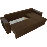 Угловой диван Лига диванов Эридан 102086 (коричневый)