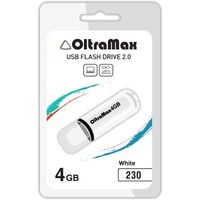USB Flash OltraMax 230 4GB (белый) [OM-4GB-230-White]