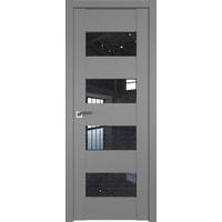 Межкомнатная дверь ProfilDoors 46U L 80x200 (грей/стекло дождь черный)