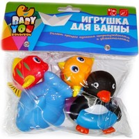 Набор игрушек для ванной Bondibon Рыбки, кит и пингвин ВВ1398