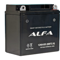 Мотоциклетный аккумулятор ALFA 12N9-BS (10 А·ч)