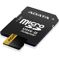 Карта памяти ADATA microSDXC UHS-II 256GB + адаптер [AUSDX256GUII3CL10-CA1]