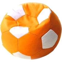 Кресло-мешок Мама рада! Мяч экокожа (оранжевый/белый, L, smart balls)