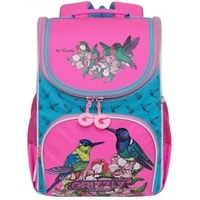 Школьный рюкзак Grizzly RAm-084-3 (голубой жимолость)