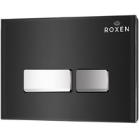 Унитаз подвесной Roxen Cube Bidet One Rimless 6 в 1 StounFix Slim 649838 (чёрное стекло)