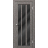 Межкомнатная дверь MDF-Techno Dominika Loft 403 60x200 (бетон серый/лакобель черный)