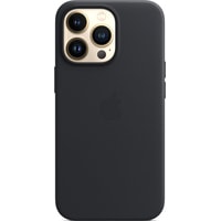 Чехол для телефона Apple MagSafe Leather Case для iPhone 13 Pro (темная ночь)