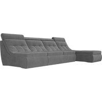 Модульный диван Лига диванов Холидей люкс 105557 (велюр, серый)