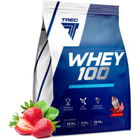 Протеин сывороточный (концентрат) Trec Nutrition Whey 100 (клубника, 2270 г)