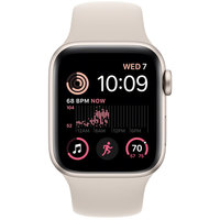 Умные часы Apple Watch SE 2 40 мм (алюминиевый корпус, звездный свет/звездный свет, спортивный силиконовый ремешок M/L)