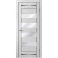 Межкомнатная дверь MDF-Techno Dominika 106 50x200 (бетон белый, стекло лакобель коричневый) в Могилеве