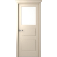 Межкомнатная дверь Belwooddoors Ковентри 220x60 см (стекло, эмаль, слоновая кость/мателюкс 47)
