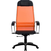 Кресло Metta SU-1-BK Комплект 4, Pl тр/сечен (пластиковые ролики, оранжевый)