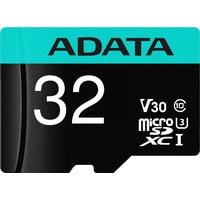 Карта памяти ADATA Premier Pro AUSDH32GUI3V30SA2-RA1 microSDHC 32GB (с адаптером)