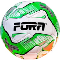 Футбольный мяч Fora FS-1001B (5 размер, зеленый/белый/оранжевый)