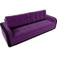 Диван Лига диванов Марсель 29521 (микровельвет, фиолетовый/черный)