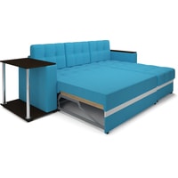 Угловой диван Мебель-АРС Атланта угловой (рогожка, синий)
