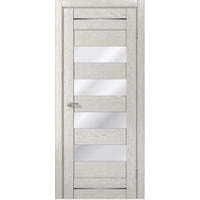 Межкомнатная дверь MDF-Techno Dominika 106 60x200 (орех пекан светло-серый, лакобель черный) в Орше