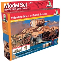 Сборная модель Italeri 73006 Valentine + British Infantry
