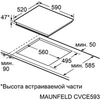 Варочная панель MAUNFELD CVCE593STBK Lux