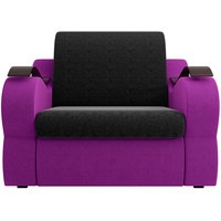 Кресло-кровать Лига диванов Меркурий 100677 80 см (черный/фиолетовый)