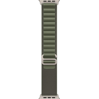 Умные часы Apple Watch Ultra LTE 49 мм (титановый корпус, титановый/темно-зеленый, текстильный ремешок размера S)