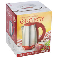 Электрический чайник Energy E-201 (стальной/черный)