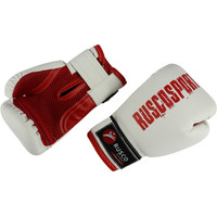 Тренировочные перчатки Rusco Sport 8 oz (белый/красный)