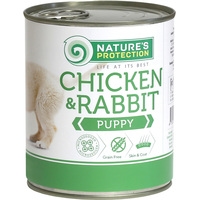 Консервированный корм для собак Nature's Protection Puppy Chicken & Rabbit 0.8 кг