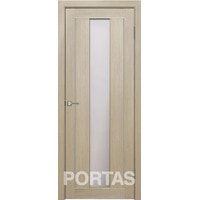 Межкомнатная дверь Portas S25 70x200 (лиственница крем, стекло мателюкс матовое)